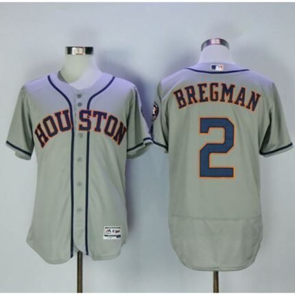 Astros #2 Alex Bregman Grey Flexbase Authentic Collection Stitched MLB Jersey