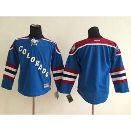 Avalanche Blank Blue Stitched Youth NHL Jersey
