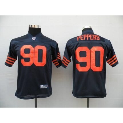 Bears #90 Julius Peppers Blue/Orange 1940s Throwback Stitched Youth NFL Jersey