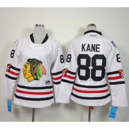 Blackhawks #88 Patrick Kane White 2015 Winter Classic Women's Stitched NHL Jersey
