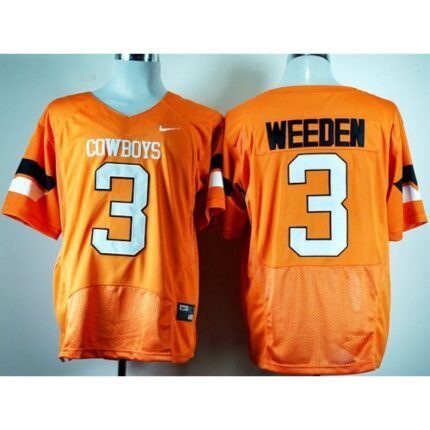 Cowboys #3 Brandon Weeden Orange Pro Combat Stitched NCAA Jersey