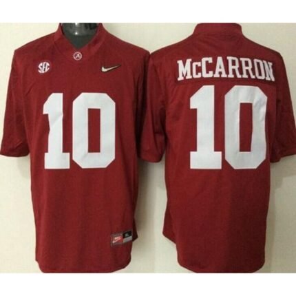 Crimson Tide #10 AJ McCarron Red Limited Stitched NCAA Jersey