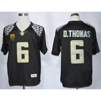 Ducks #6 De'Anthony Thomas Black Limited Stitched NCAA Jersey