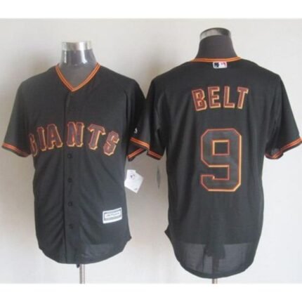 Giants #9 Brandon Belt Black New Cool Base Stitched MLB Jersey