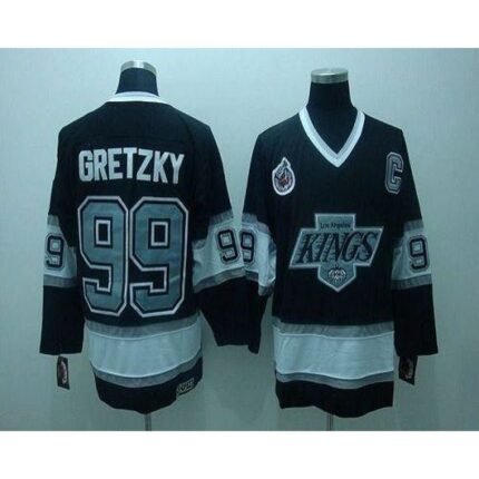 Kings #99 Wayne Gretzky Black CCM Throwback Stitched Youth NHL Jersey