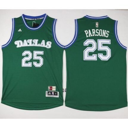 Mavericks #25 Chandler Parsons Green Hardwood Classics Performance Stitched NBA Jersey