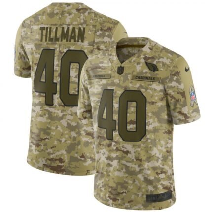 Men's Arizona Cardinals #40 Pat Tillman 2018 Camo Salute to Service Retired Player Limited Stitched NFL Jersey