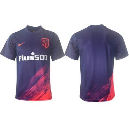 Men's Athletic De Madrid Custom Blue 2021/22 Away Soccer Jersey