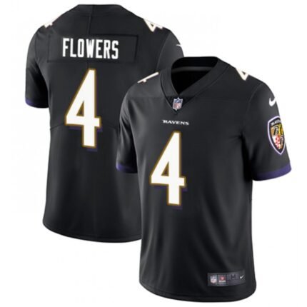 Men's Baltimore Ravens #4  Zay Flowers Black Vapor Untouchable Football Jersey