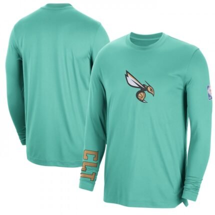 Men's Charlotte Hornets Teal2022/23 City Edition Essential Expressive Long Sleeve T-Shirt