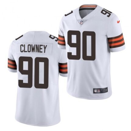 Men's Cleveland Browns #90 Jadeveon Clowney 2021  White Vapor Untouchable Limited Stitched NFL Jersey