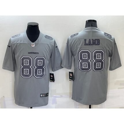 Men's Dallas Cowboys #88 CeeDee Lamb Grey Atmosphere Fashion Stitched Jersey