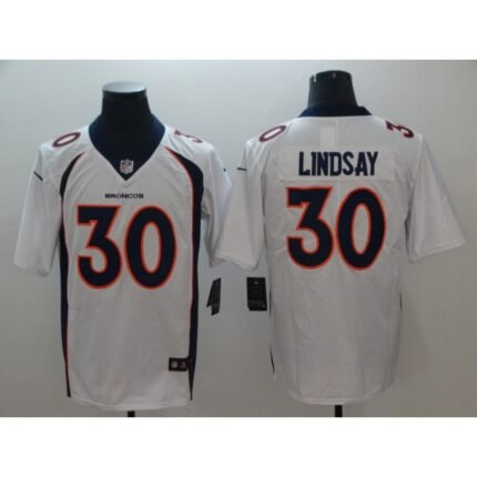 Men's Denver Broncos #30 Phillip Lindsay White Vapor Untouchable Limited Stitched NFL Jersey