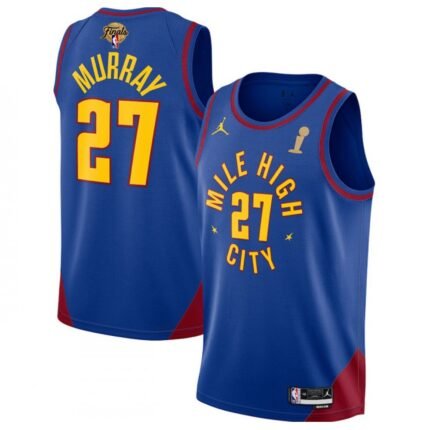 Men's Denver Nuggets #27 Jamal Murray Blue 2023 Finals Champions Statement Edition Stitched Basketball Jersey
