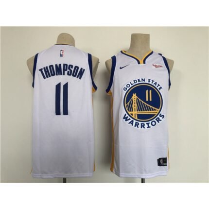 Men's Golden State Warriors #11 Klay Thompson White  Stitched Basletball Jersey