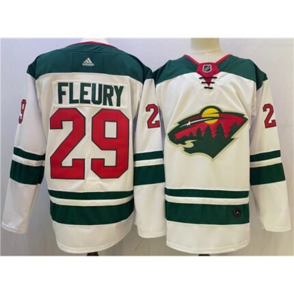 Men's Minnesota Wild #29 Marc-Andre Fleury White Stitched Jersey