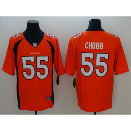 Men's NFL Denver Broncos #55 Bradley Chubb Orange 2018 Draft Vapor Untouchable Limited Stitched Jersey