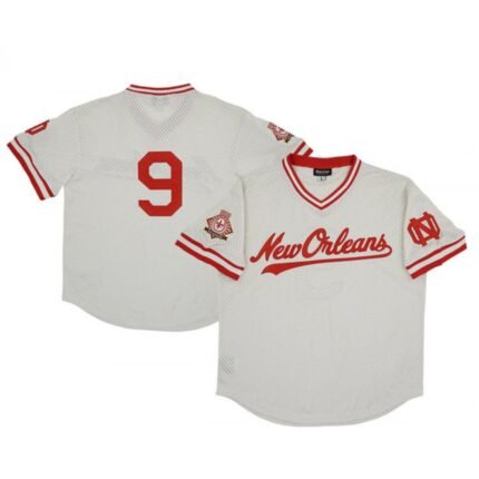 Men's New Orleans Pelicans Cream Rings & Crwns Mesh V-Neck Jersey