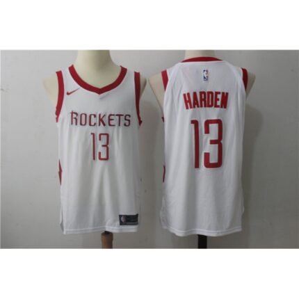 Men's Nike Houston Rockets #13 James Harden White Stitched NBA Jersey