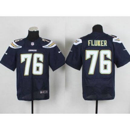 Nike Chargers #76 D.J. Fluker Navy Blue Team Color Men's Stitched NFL New Elite Jersey