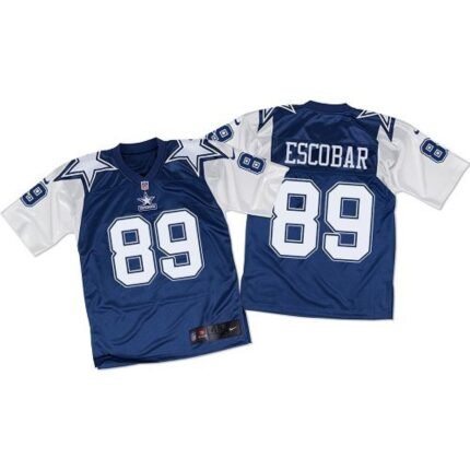 Nike Cowboys #89 Gavin Escobar Navy Blue/White Throwback Men's Stitched NFL Elite Jersey
