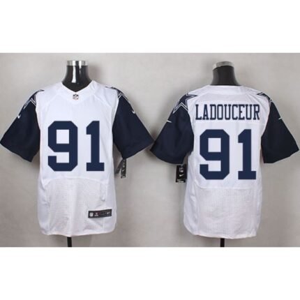 Nike Cowboys #91 L. P. Ladouceur White Men's Stitched NFL Elite Rush Jersey