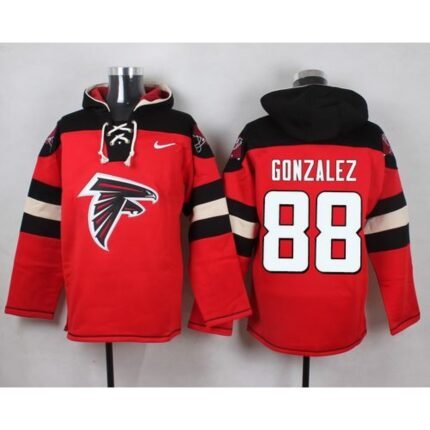 Nike Falcons #88 Tony Gonzalez Red Player Pullover NFL Hoodie