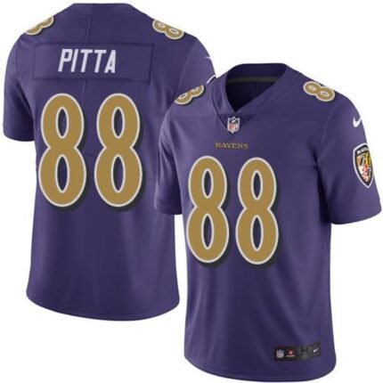 Nike Ravens #88 Dennis Pitta Purple Men's Stitched NFL Limited Rush Jersey