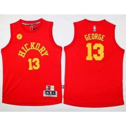 Pacers #13 Paul George Red Hardwood Classics Performance Youth Stitched NBA Jersey