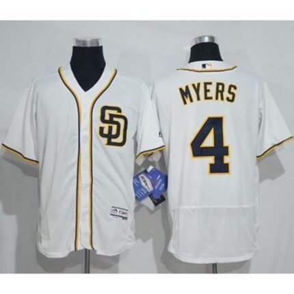 Padres #4 Wil Myers White Flexbase Authentic Collection Stitched MLB Jersey