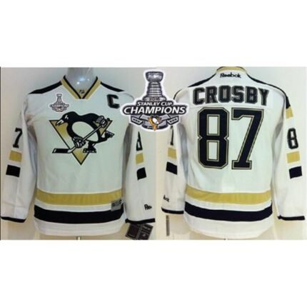 Penguins #87 Sidney Crosby White 2014 Stadium Series 2016 Stanley Cup Champions Stitched Youth NHL Jersey