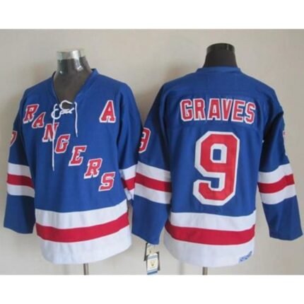 Rangers #9 Adam Graves Light Blue CCM Throwback Stitched NHL Jersey