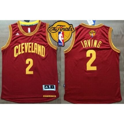 Revolution 30 Cavaliers #2 Kyrie Irving Red The Finals Patch Stitched NBA Jersey