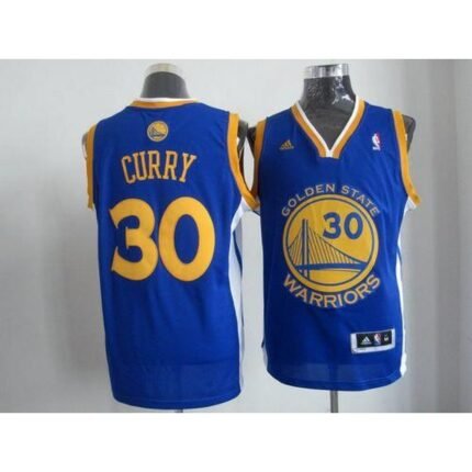 Warriors #30 Stephen Curry Blue Revolution 30 Stitched NBA Jersey