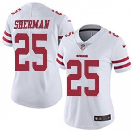 Women's NFL San Francisco 49ers #25 Richard Sherman White Vapor Untouchable Limited Stitched Jersey(Run Small)