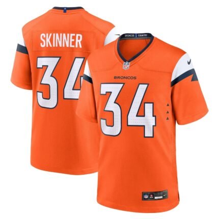 JL Skinner Denver Broncos Nike Team Game Jersey - Orange
