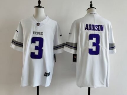 Men's Minnesota Vikings Jordan Addison Nike Jersey - White