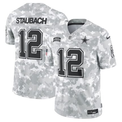 Roger Staubach Dallas Cowboys Nike 2024 Salute to Service Retired Limited Jersey - Arctic Camo