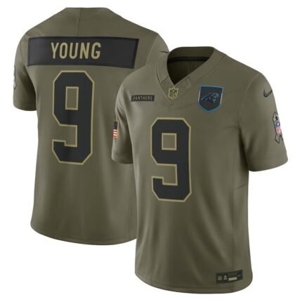 Men's Carolina Panthers Bryce Young Nike Olive 2025 Salute to Service Limited Jersey