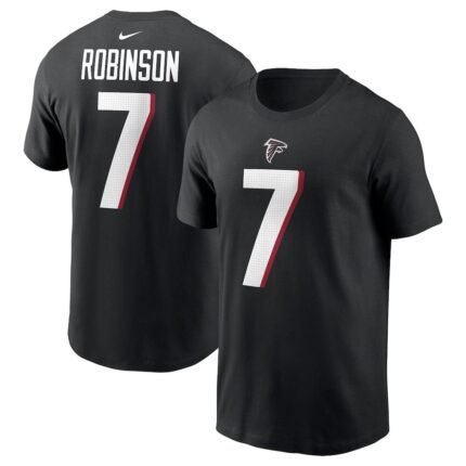 Men's Atlanta Falcons Bijan Robinson Nike Black Player Name & Number T-Shirt