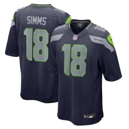 Marcus Simms Seattle Seahawks Nike Game Jersey - College Navy