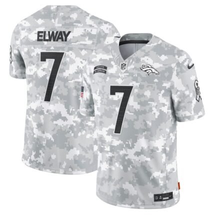 John Elway Denver Broncos Nike 2024 Salute to Service Retired Limited Jersey - Arctic Camo