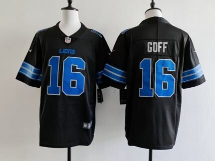 Men's Detroit Lions Jared Goff Jersey - Black