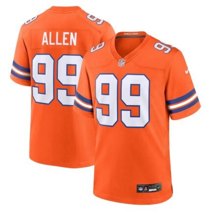 Zach Allen Denver Broncos Nike Mile High Collection 1977 Throwback Game Jersey - Orange